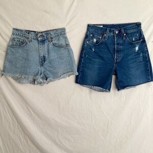 Vintage Levi’s cutoff Jean shorts 550 & 501 made in USA